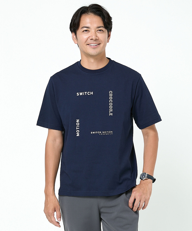 プリント クルーネック Tシャツ
