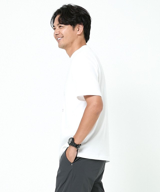 プリント クルーネック Tシャツ