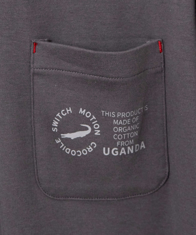 ハイネック 長袖カットソー【ウガンダ オーガニック コットン】