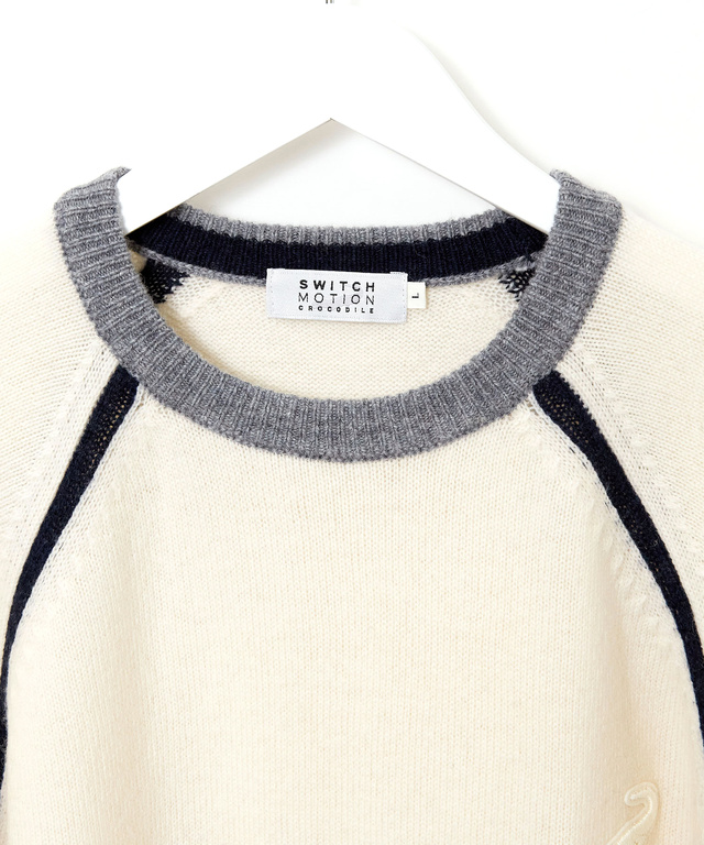 ウール ラグランスリーブ ニット【手洗いOK】