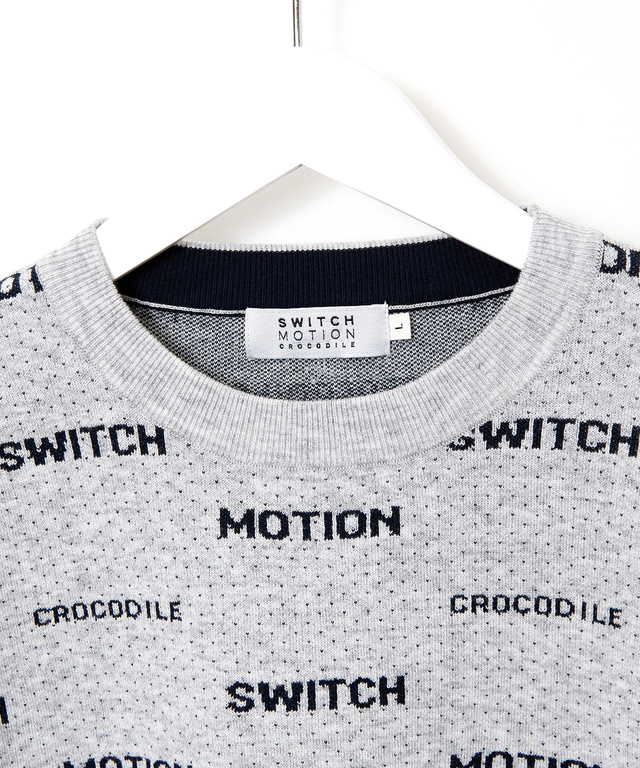 ウールブレンド ロゴジャカード ニット【手洗いOK】