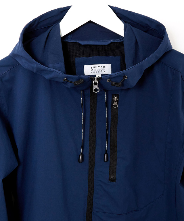 フード付き ストレッチ ジップパーカー【手洗いOK】