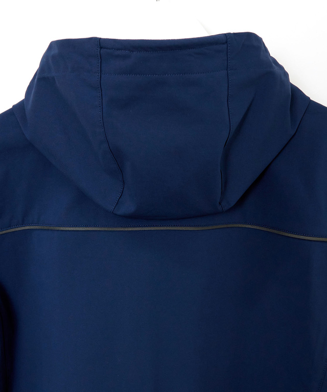 フード付き ストレッチ ジップパーカー【手洗いOK】