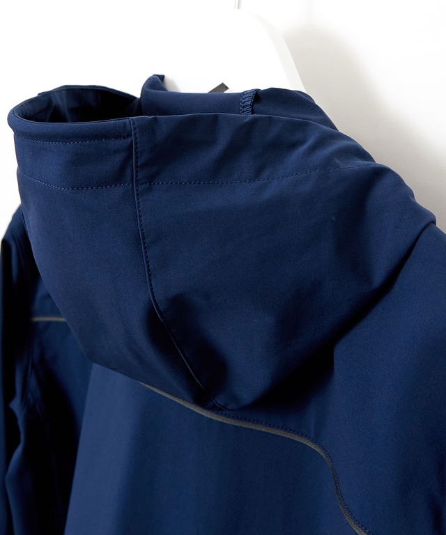 フード付き ストレッチ ジップパーカー【手洗いOK】