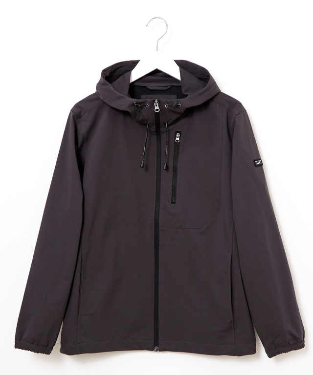 フード付き ストレッチ ジップパーカー【手洗いOK】