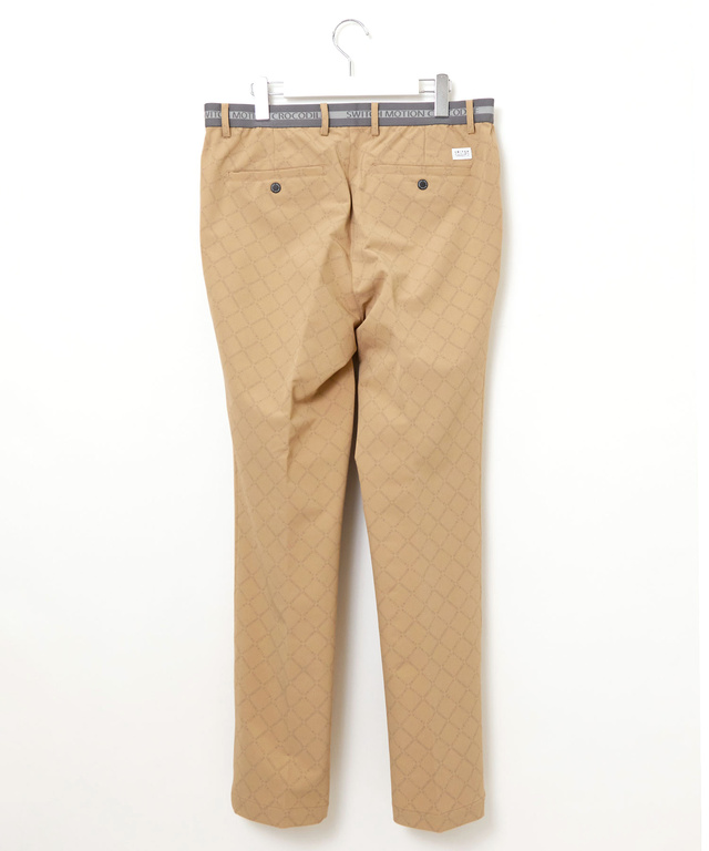 モノグラムプリント テーパード パンツ