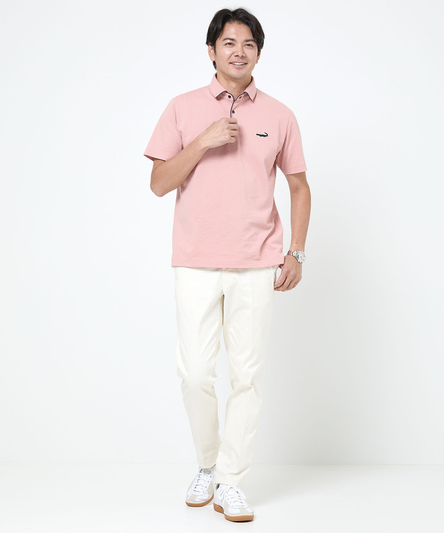 バーズアイ ストレッチ テーパードパンツ