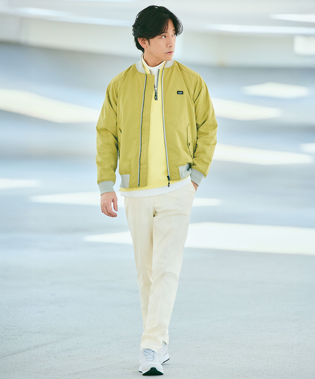 バーズアイ ストレッチ テーパードパンツ