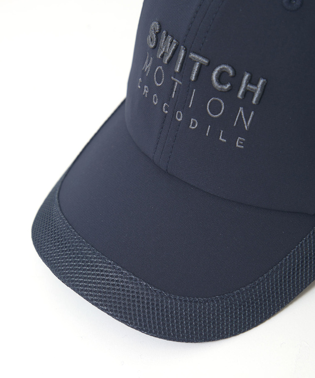 メッシュ切り替え ロゴ刺繍 キャップ