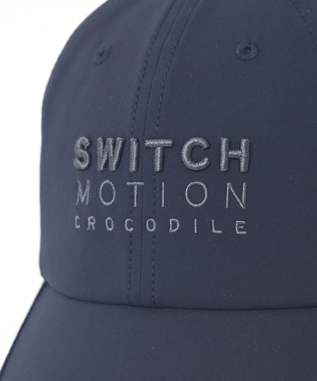 メッシュ切り替え ロゴ刺繍 キャップ