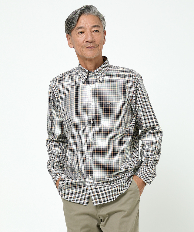 クロコダイルタータン ノンアイロン シャツ