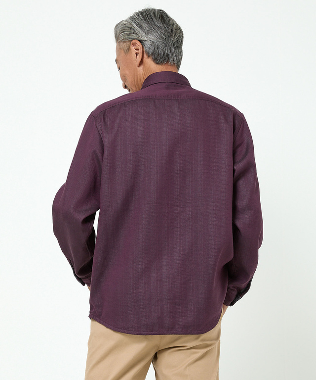 リバーシブル ストライプ柄 シャツ