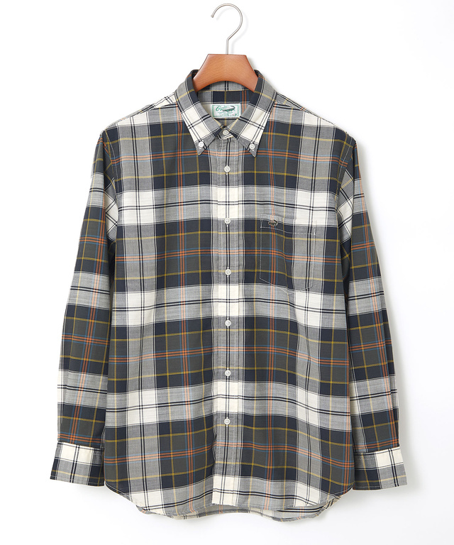 ピケ素材 チェック柄 シャツ