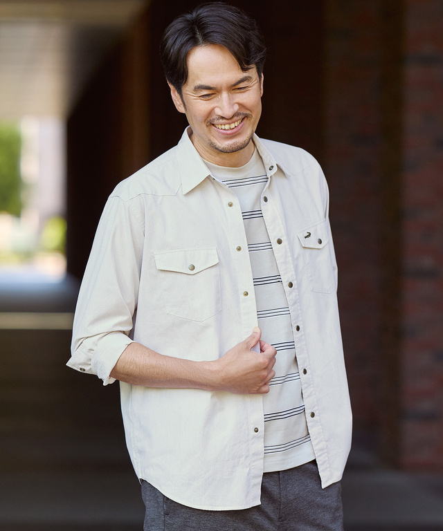 ダブルポケット デザイン シャツ