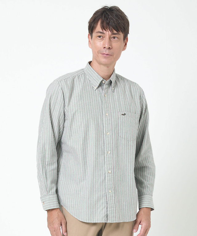 オックスフォード ストライプ柄 シャツ
