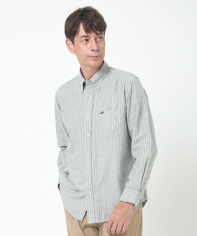 オックスフォード ストライプ柄 シャツ