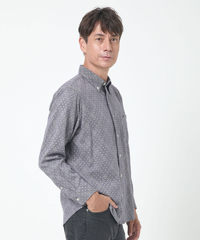 ビエラ生地 デザインプリント シャツ