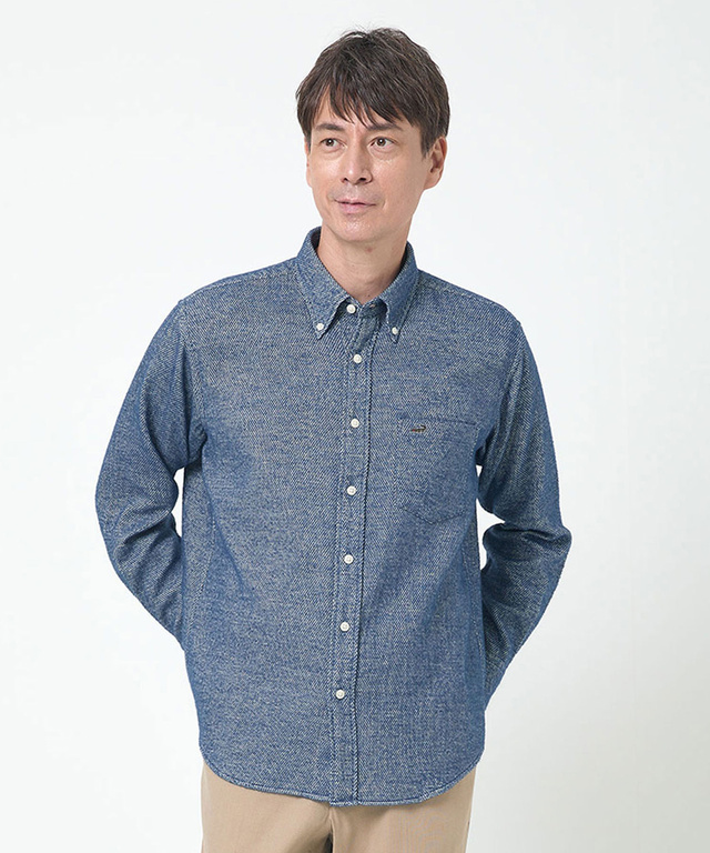 シャギー加工 杢調 シャツ