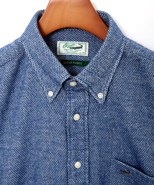 シャギー加工 杢調 シャツ