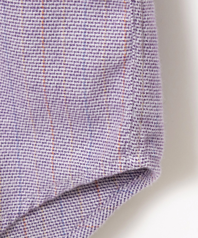 シルクブレンド ラインデザイン シャツ