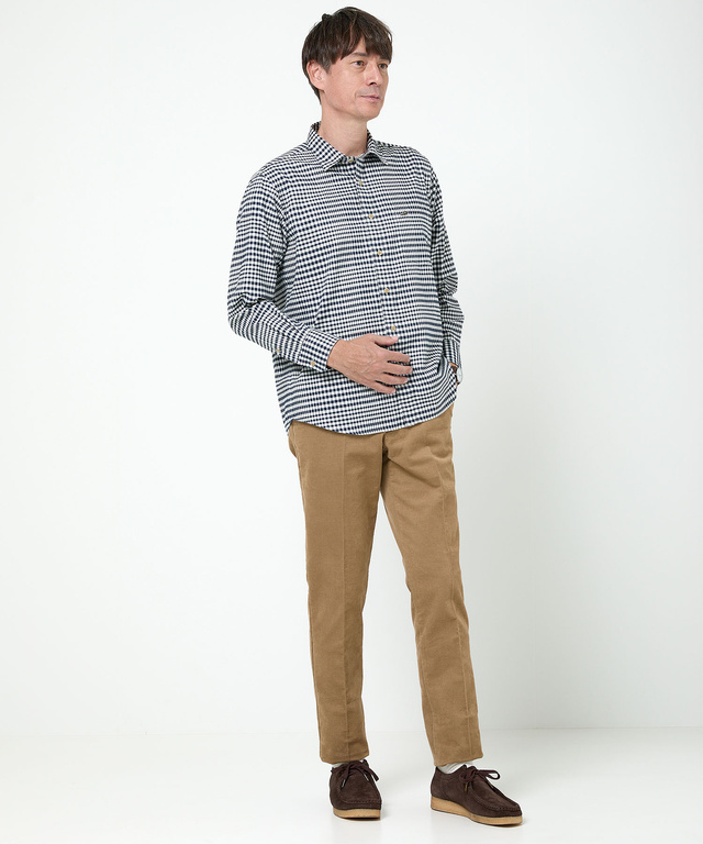 ギンガムチェック柄 レギュラーカラー シャツ