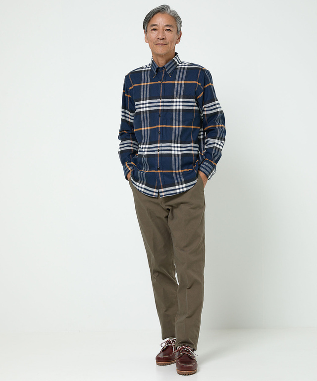 チェック柄 ボタンダウン シャツ