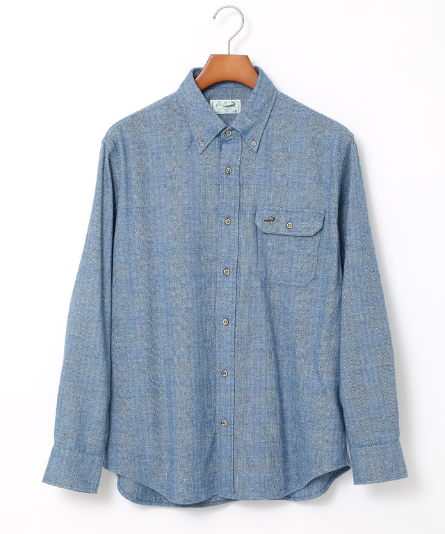 ヘリンボーンチェック ボタンダウン シャツ