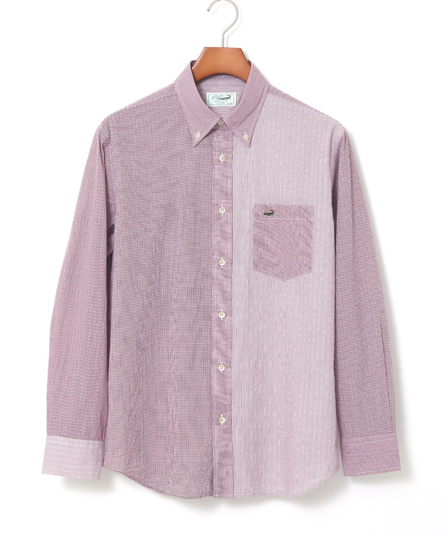 サッカー織り クレイジーパターン ボタンダウンシャツ【吸汗速乾】