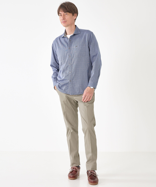 クロコダイルタータン リバーシブル シャツ【吸汗速乾】