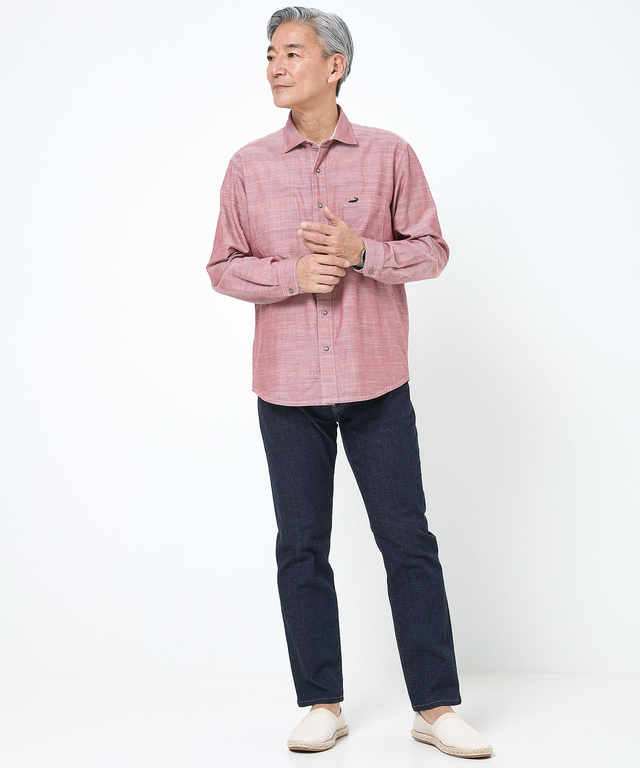 ダブルガーゼ マルチボーダー リバーシブルシャツ【吸汗速乾】