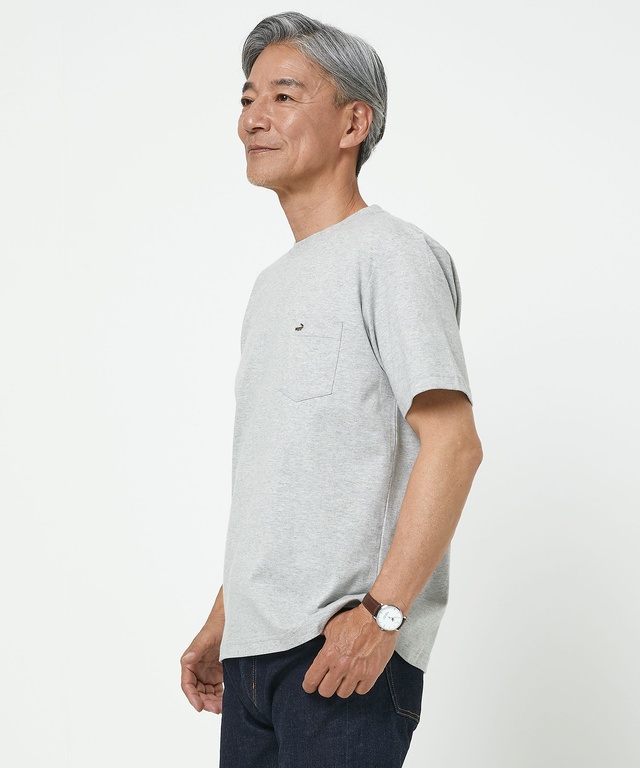 ポケット付きワンポイントTシャツ【TEMP-C】