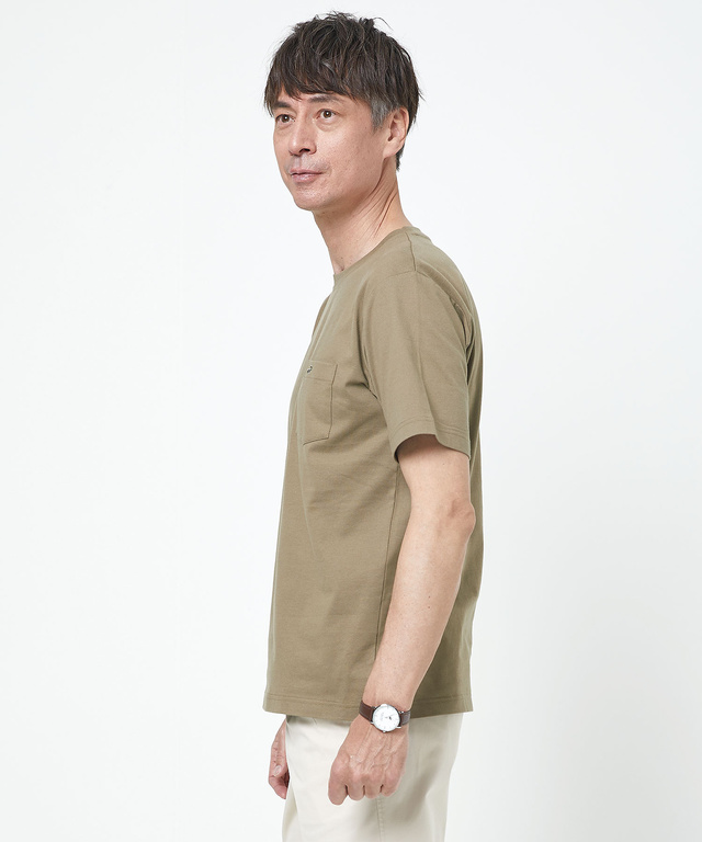 ポケット付きワンポイントTシャツ【TEMP-C】