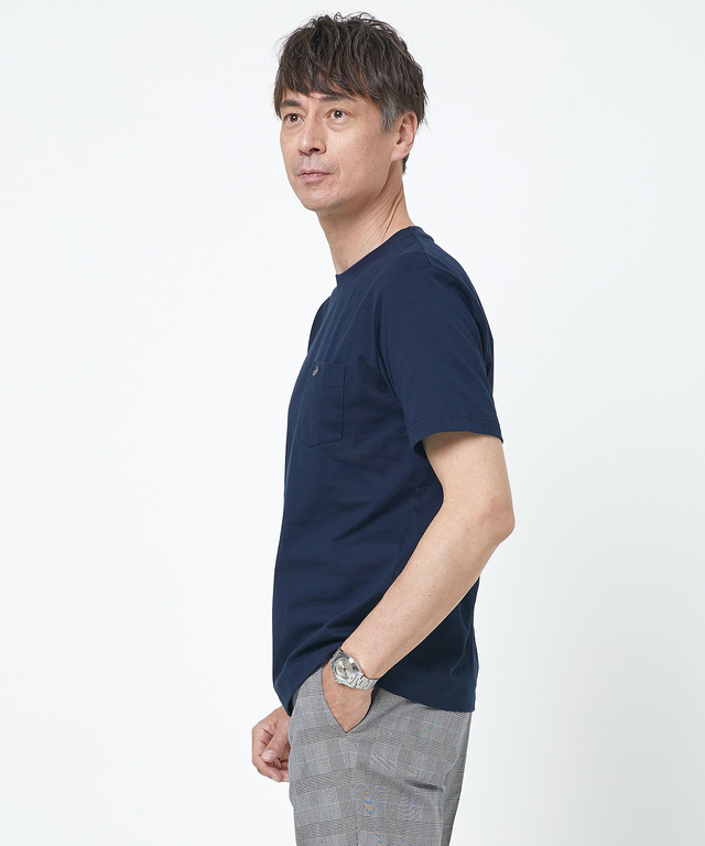ポケット付きワンポイントTシャツ【TEMP-C】