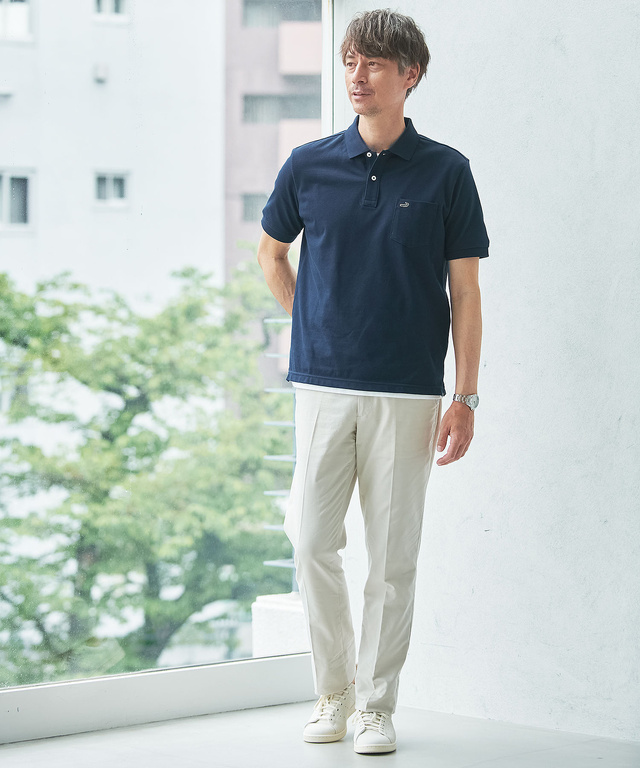 ポケット付きワンポイントTシャツ【TEMP-C】  