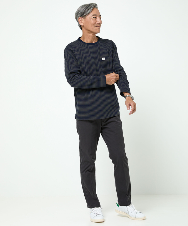  スムース クルーネック カットソー【ウガンダ オーガニック コットン】