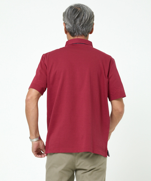 地柄 デザイン ポロシャツ