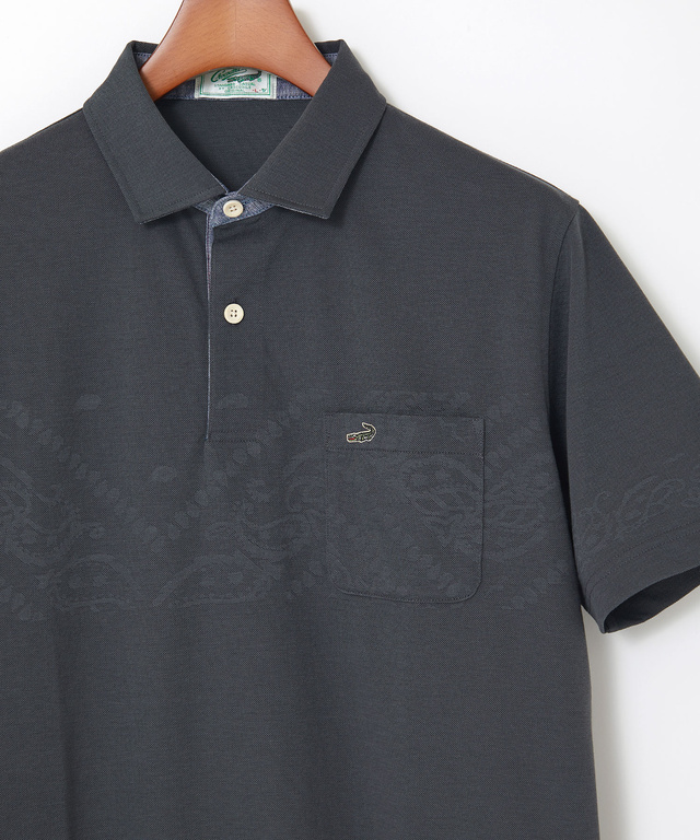 地柄 デザイン ポロシャツ