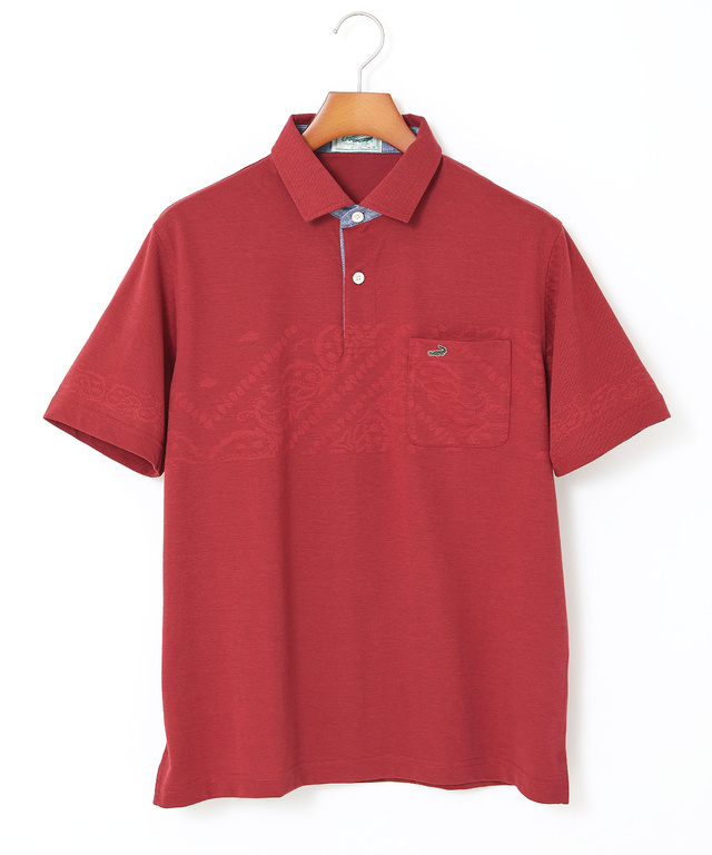 地柄 デザイン ポロシャツ