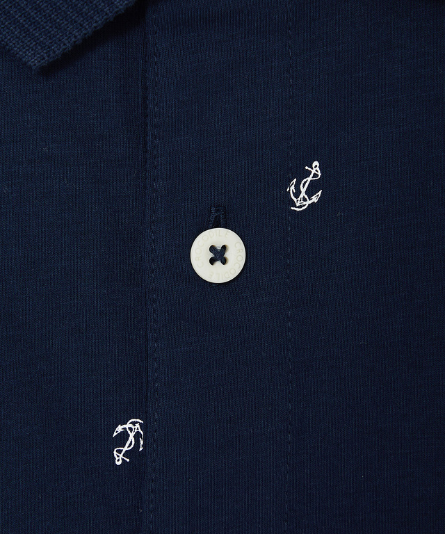 スノーコットン マリン調プリント ポロシャツ【接触冷感】