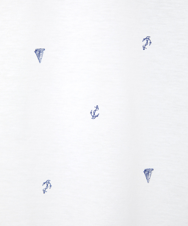 スノーコットン マリン調プリント ポロシャツ【接触冷感】