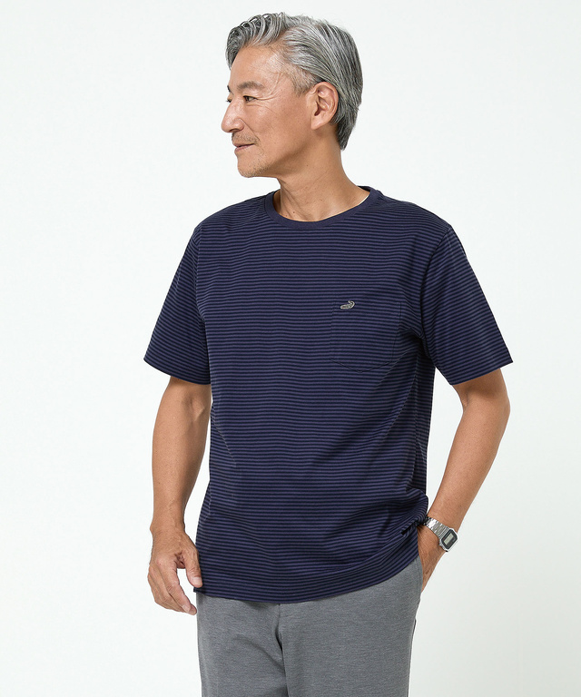 天竺 胸ポケット付き Tシャツ