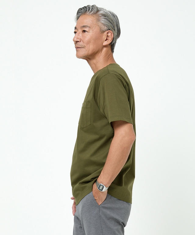 天竺 胸ポケット付き Tシャツ