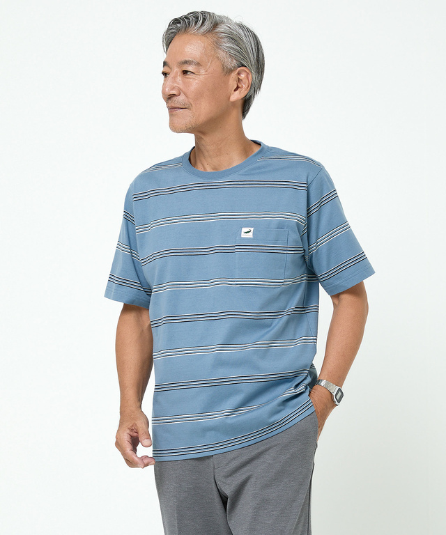 ボーダー柄 Tシャツ【ウガンダ オーガニック コットン】