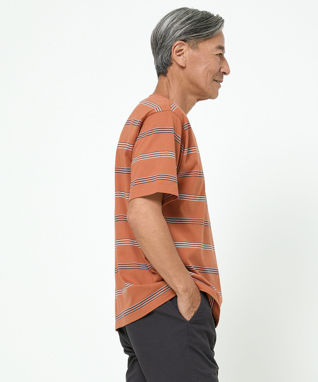 ボーダー柄 Tシャツ【ウガンダ オーガニック コットン】