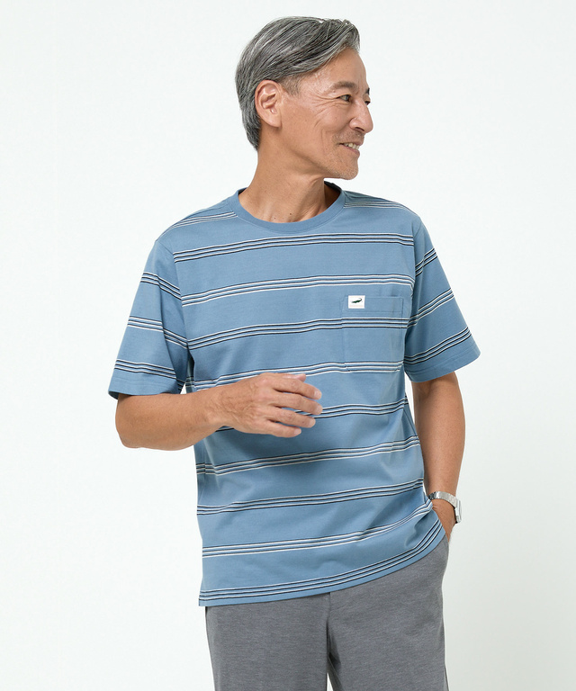 ボーダー柄 Tシャツ【ウガンダ オーガニック コットン】