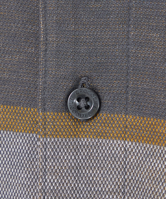 パネルチェック柄 ポロシャツ