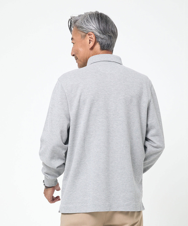 鹿の子 メランジカラー ポロシャツ