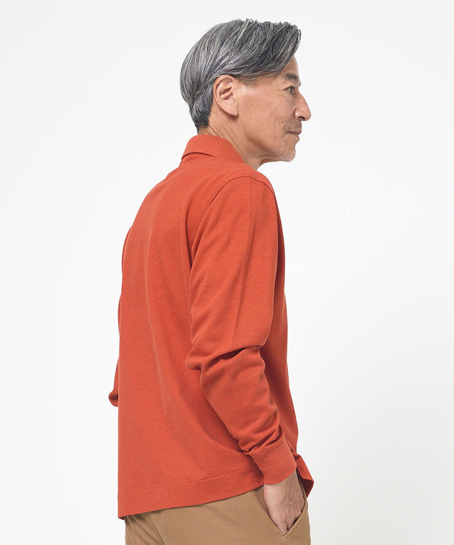 鹿の子 メランジカラー ポロシャツ