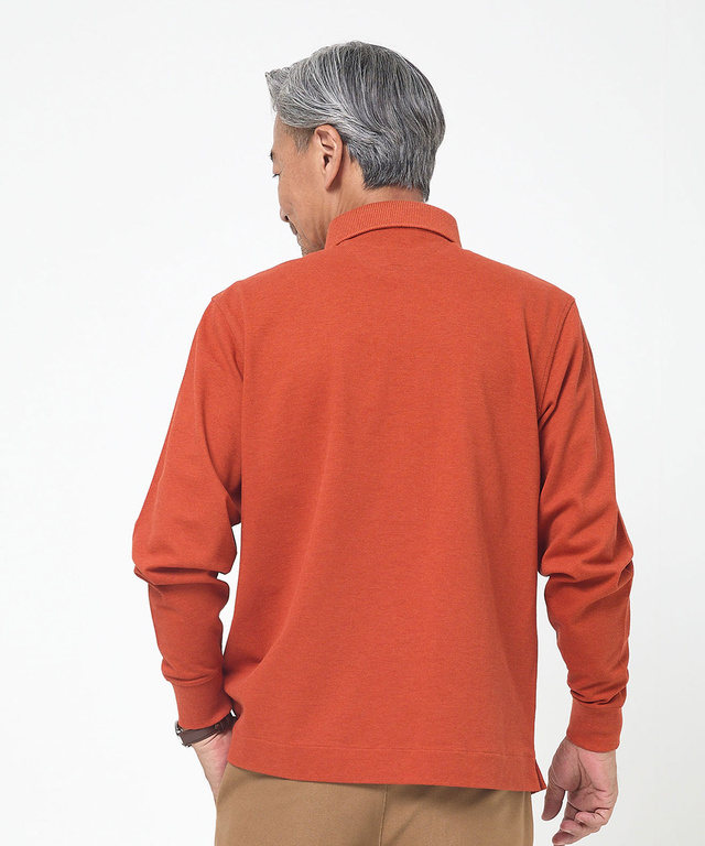 鹿の子 メランジカラー ポロシャツ