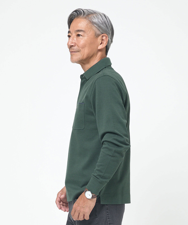 鹿の子 メランジカラー ポロシャツ